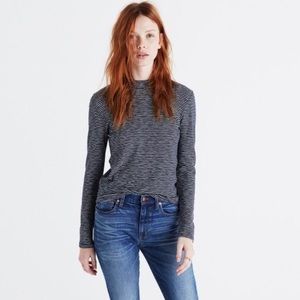 Madewell melodic mock neck striped long sleeve